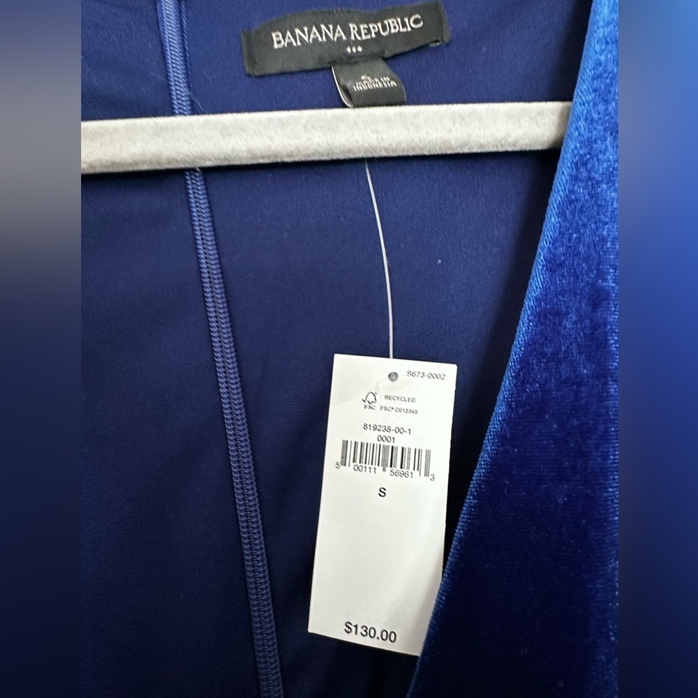 Banana Republic Royal Blue Velvet Jumpsuit - Picture 10 of 11